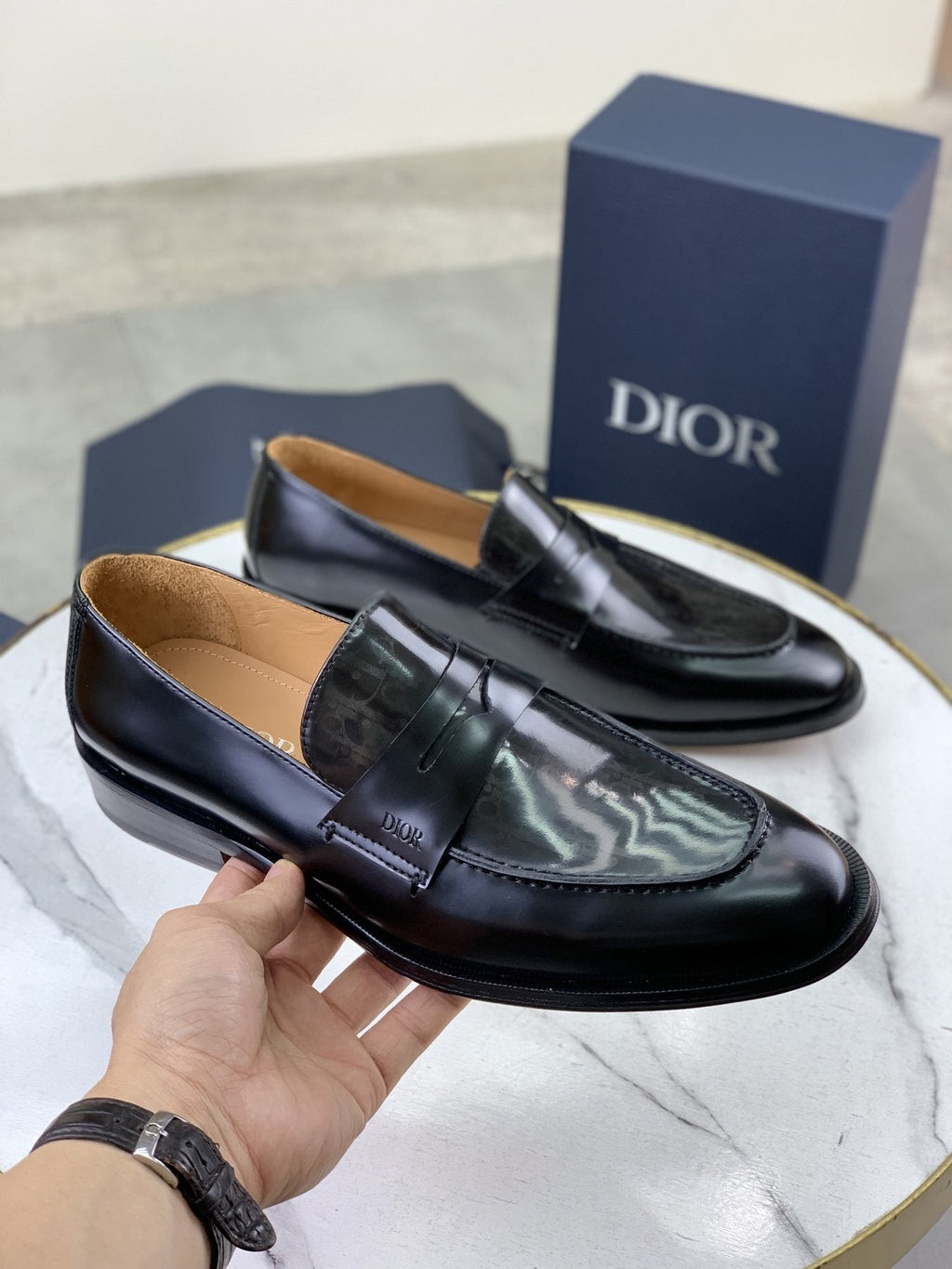 Dior Black Tassel Loafers — model