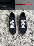 Prada Off-White Beige Low-Top Sneakers — front