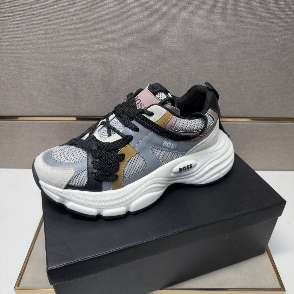 BOSS Mesh Panel Low-Top Sneakers — side