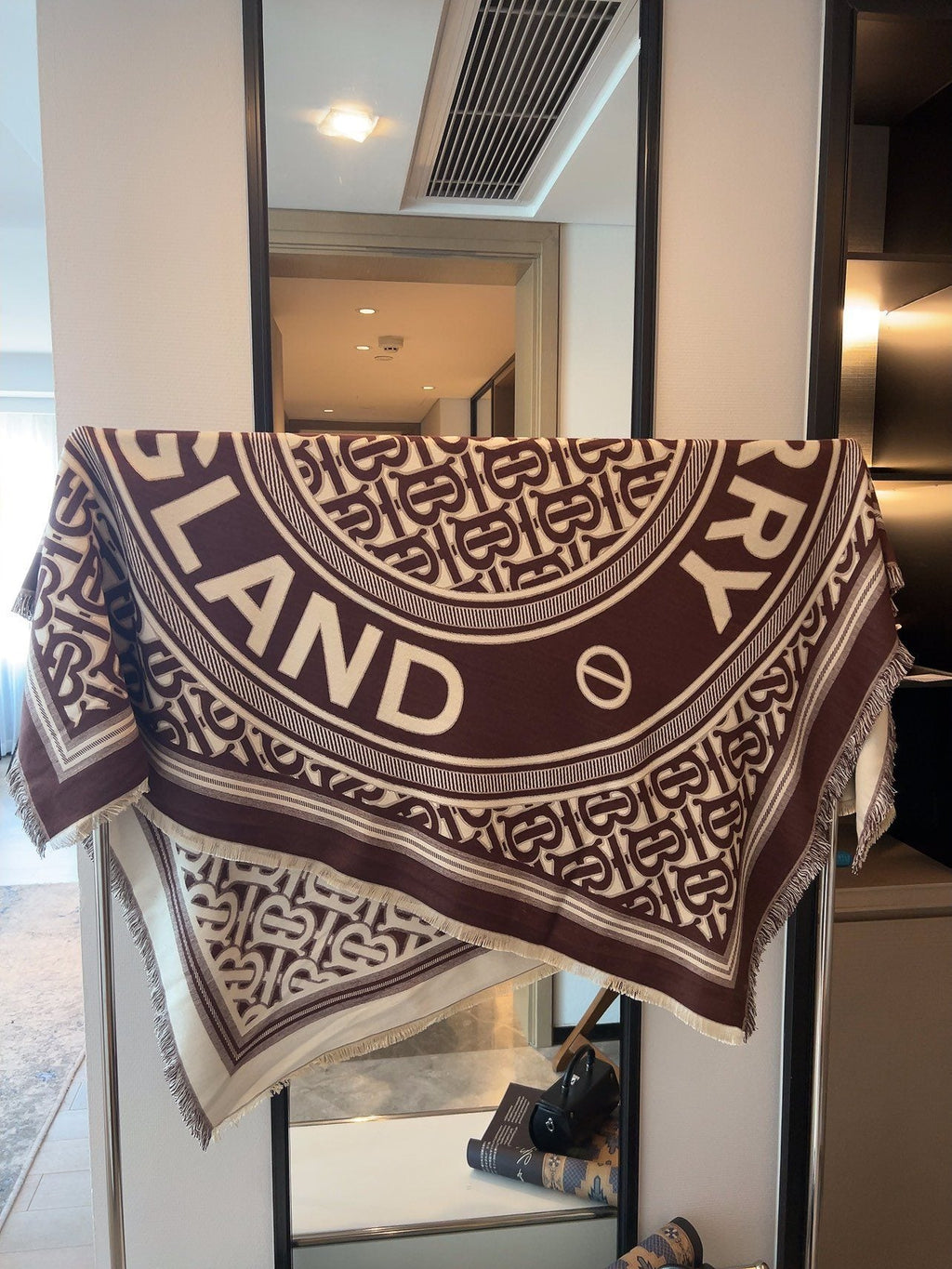 Burberry Graphic Square Scarf — detail
