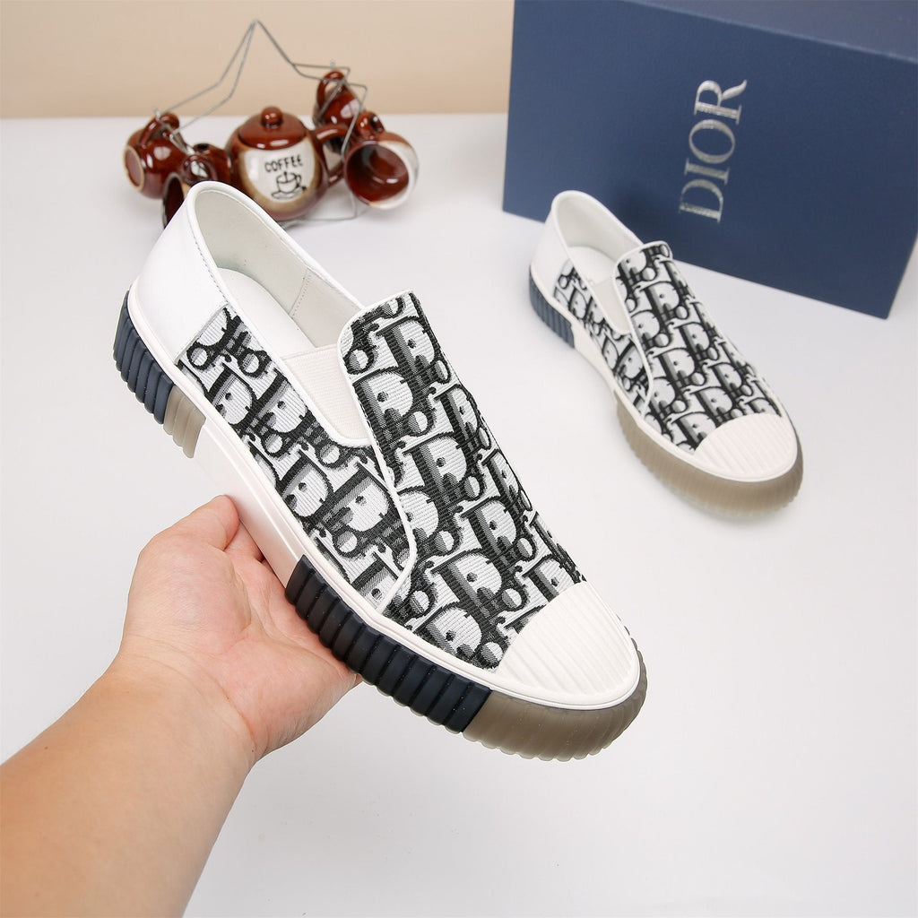 Dior Patterned Slip-On Sneakers — model