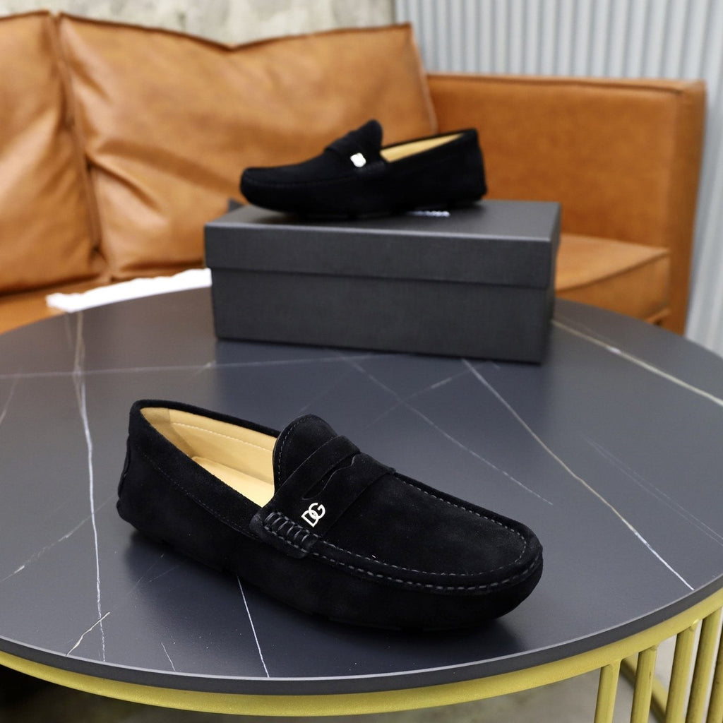 Dolce & Gabbana Men's Leather Penny Loafers — side