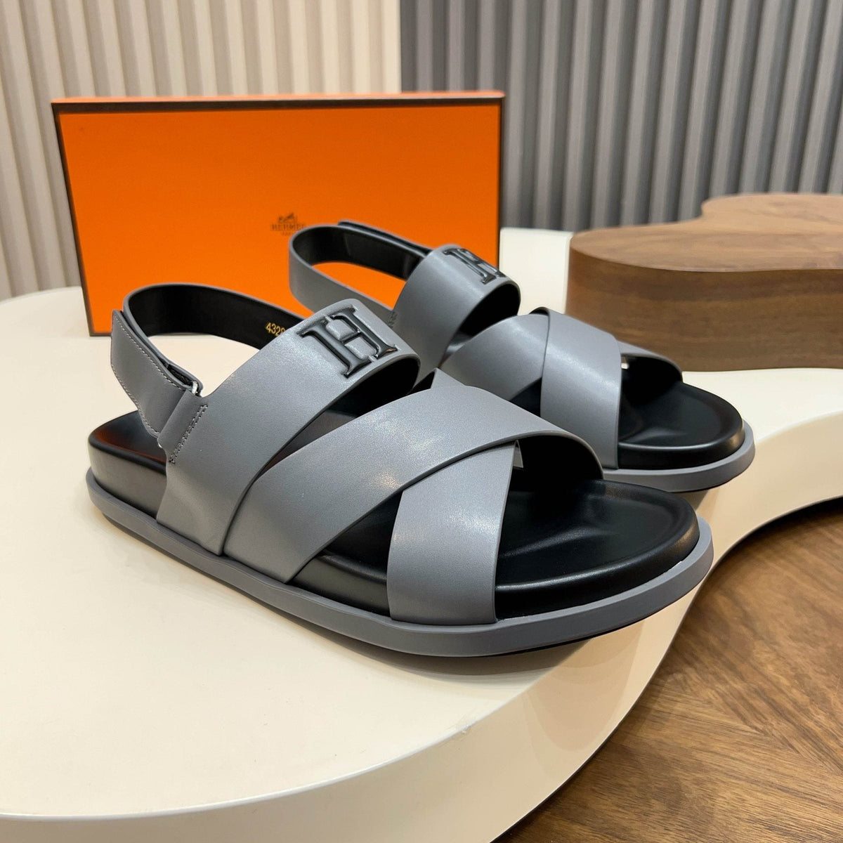 Hermès Cross-Strap Slingback Sandals — front