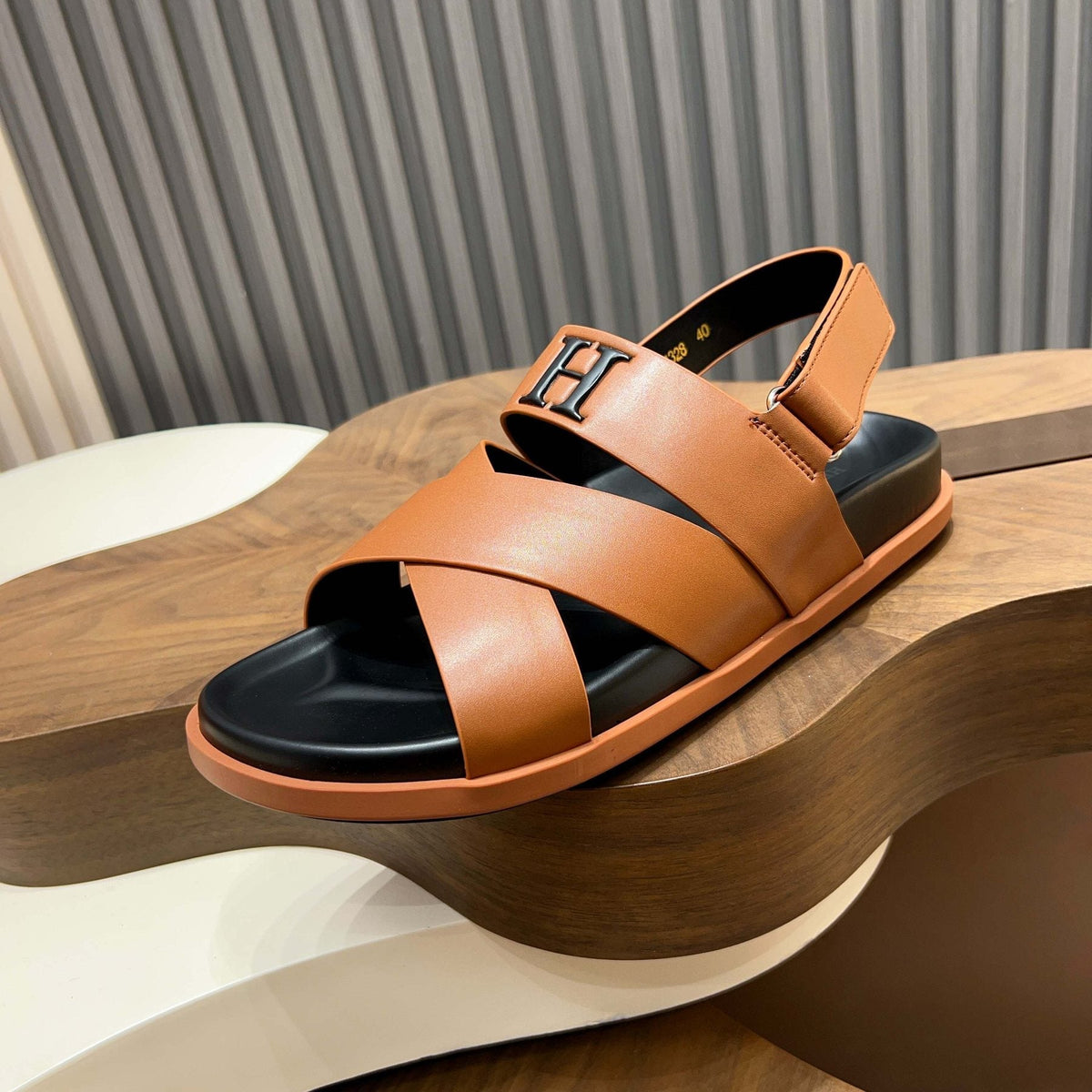 Hermès Cross-Strap Slingback Sandals — side
