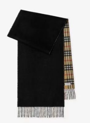 Burberry Reversible Fringed Plaid Scarf — hero
