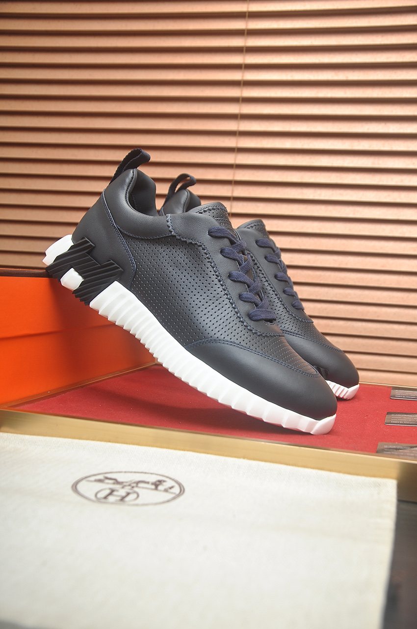 Hermès Perforated Low-Top Sneakers — front