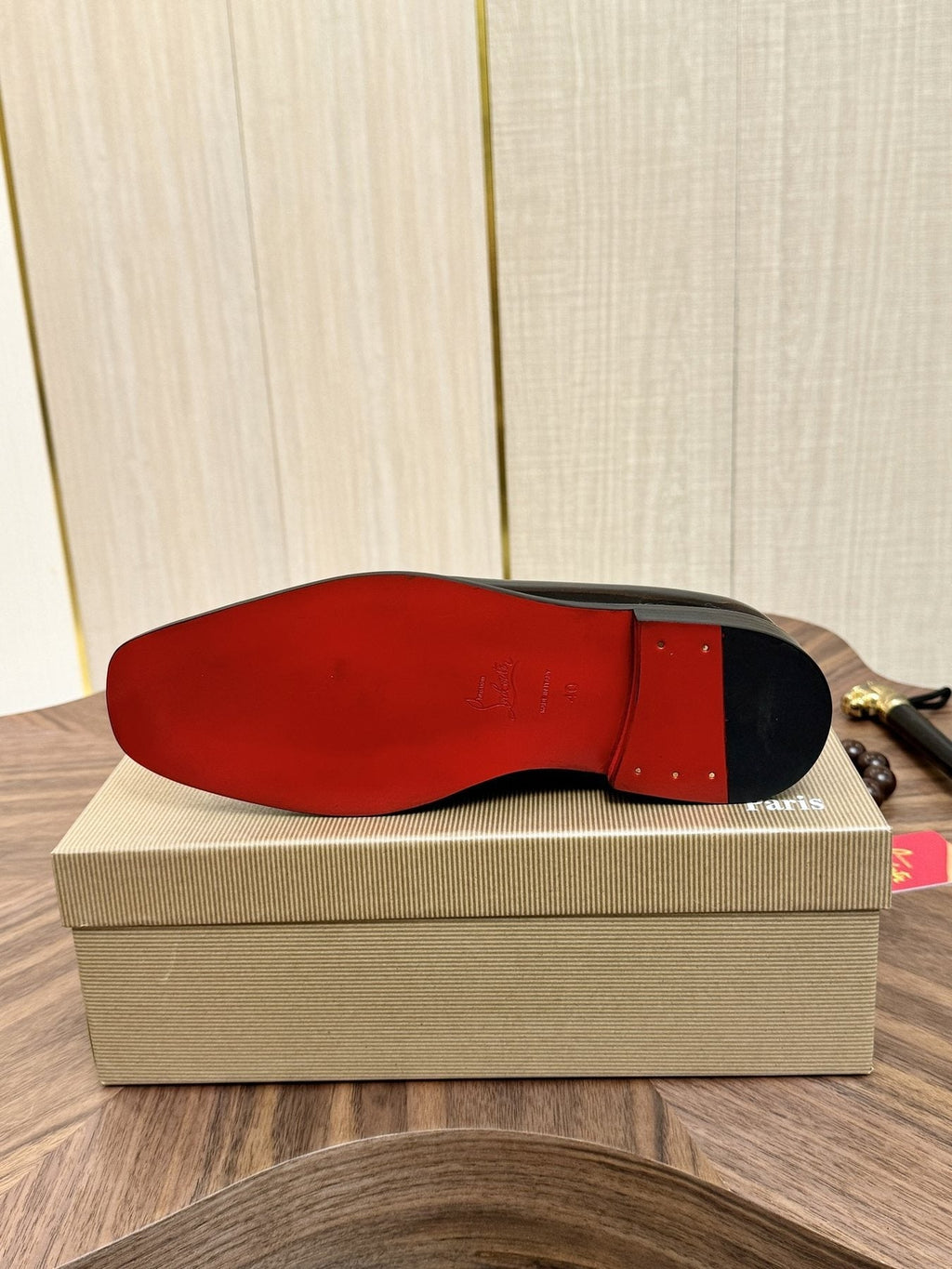 Christian Louboutin Black Hardware Loafers — back