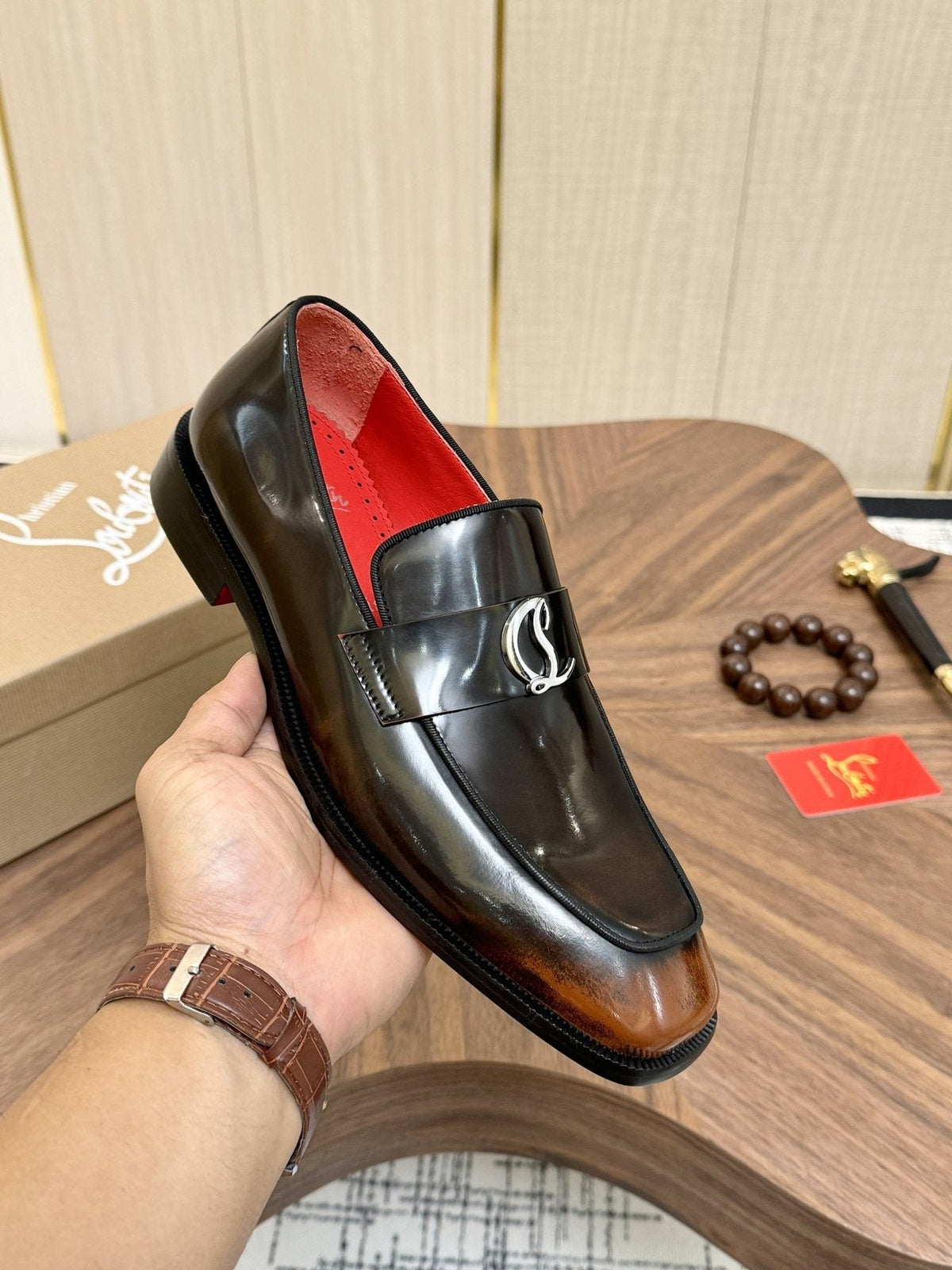 Christian Louboutin Black Hardware Loafers — model