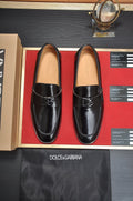 Dolce & Gabbana Leather Logo-Hardware Loafers — hero