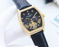PATEK PHILIPPE Gold Black Dial Strap Watch — hero