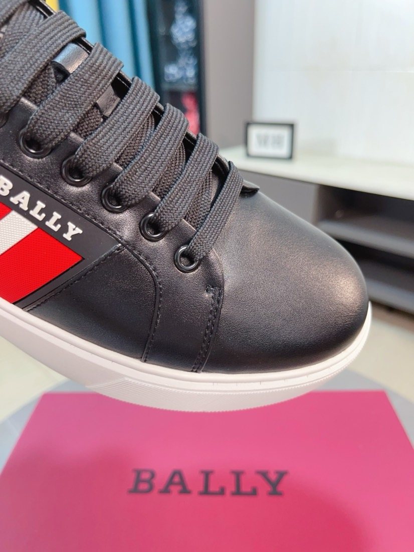BALLY Red Stripe Low-Top Sneakers — detail