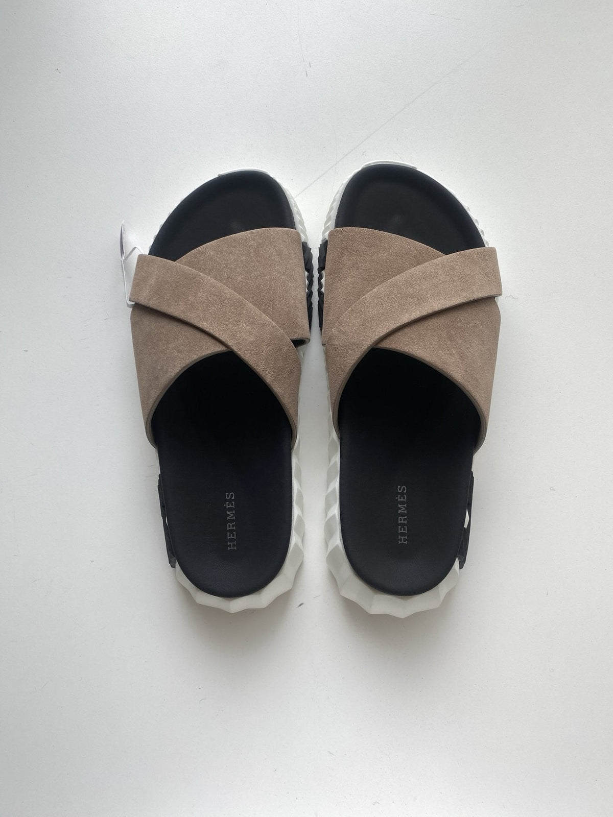 Hermès Cross-Strap Slide Sandals — front