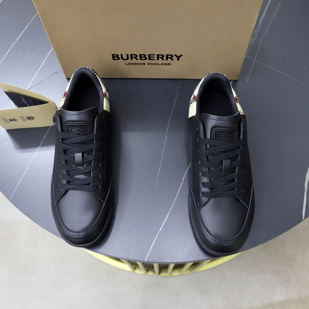 Burberry Check-Heel Low-Top Sneakers — hero
