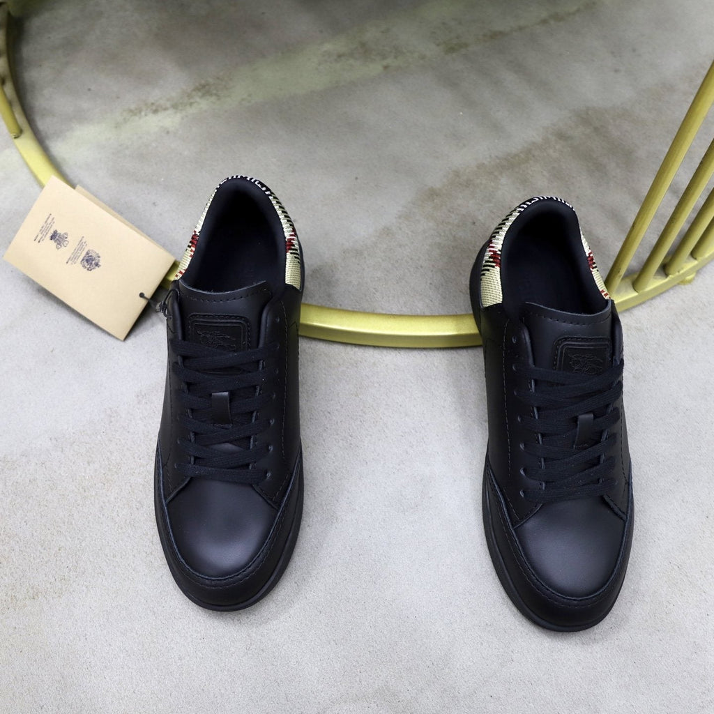 Burberry Check-Heel Low-Top Sneakers — front
