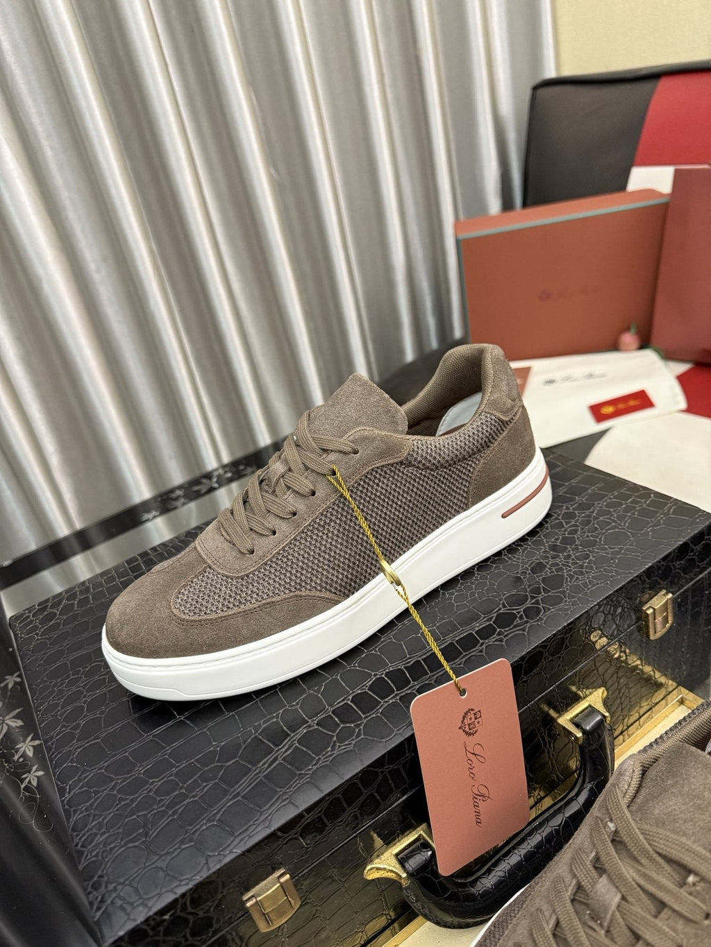 Textured Low-Top Sneakers — side