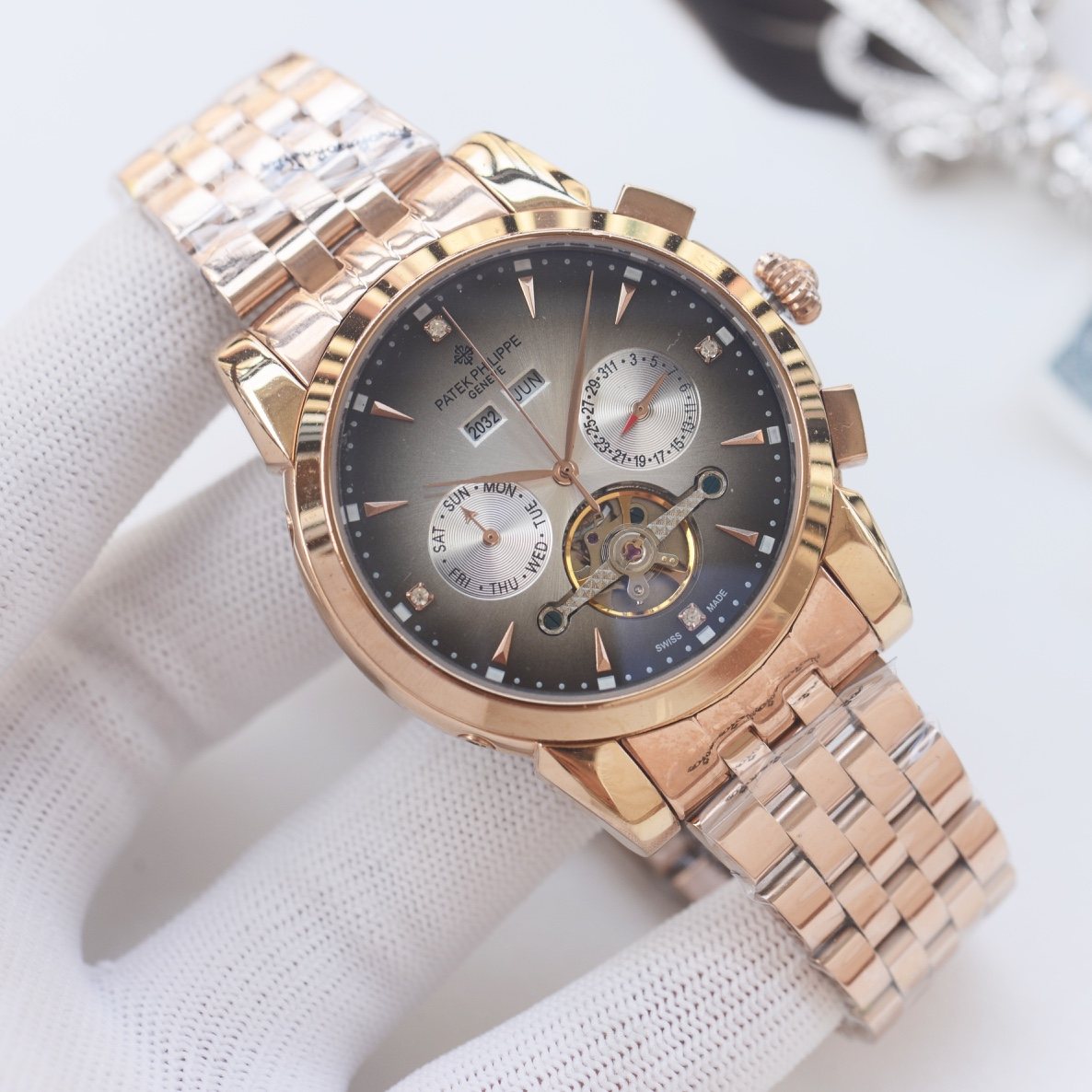 PATEK PHILIPPE Rose Gold Bracelet Watch — hero