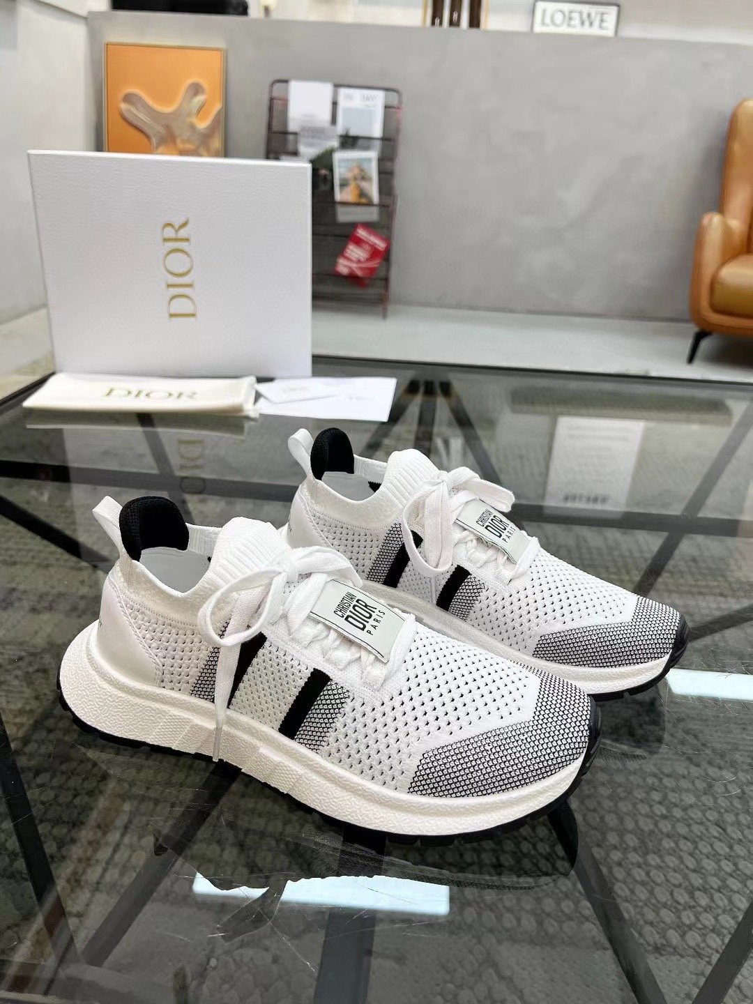 Dior Knit Low-Top Sneakers — front