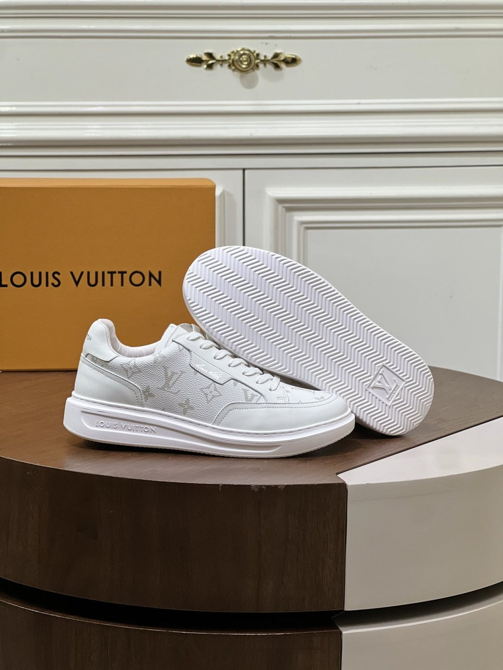 Louis Vuitton Textured Low-Top Sneakers — side