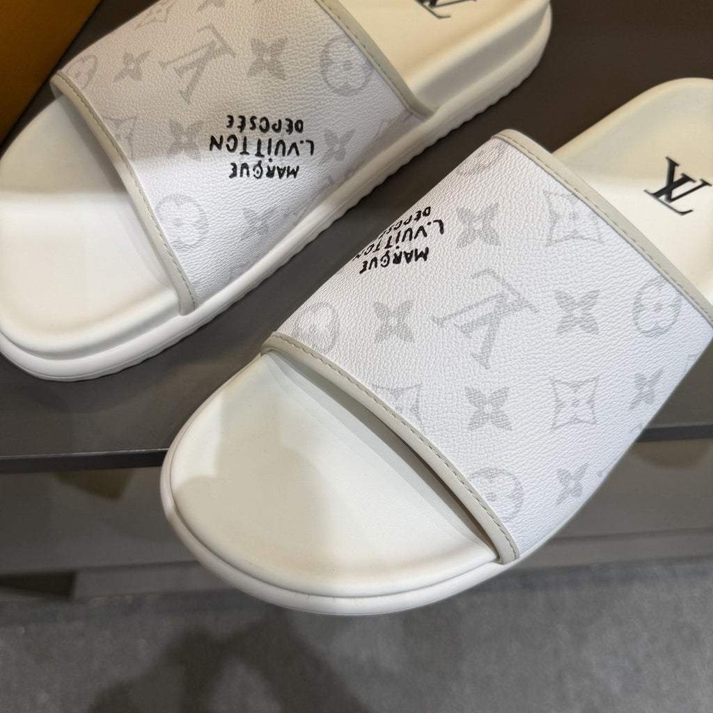 Louis Vuitton Monogram Pattern Slide Sandals — detail