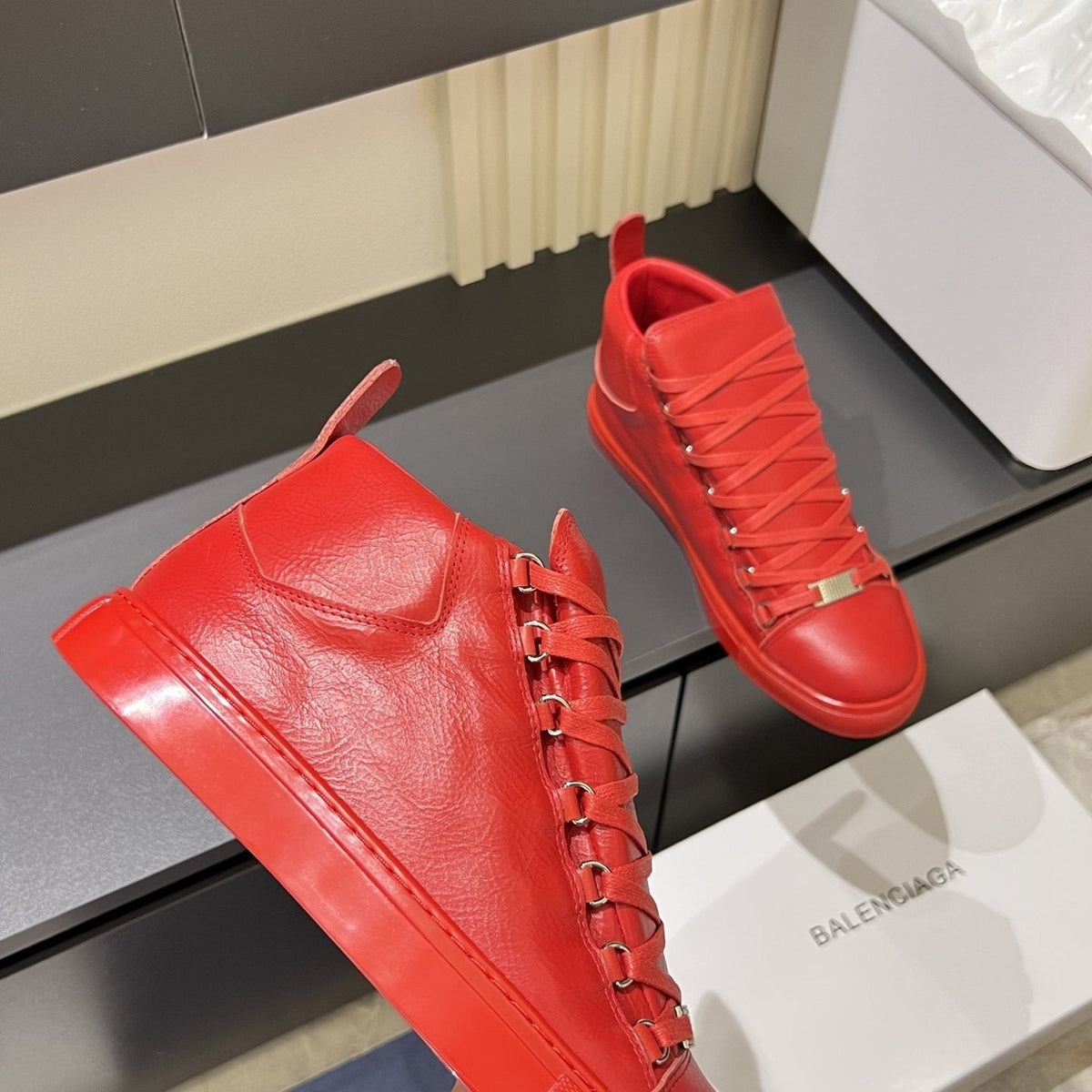 Balenciaga High-Top Lace-Up Sneakers — model