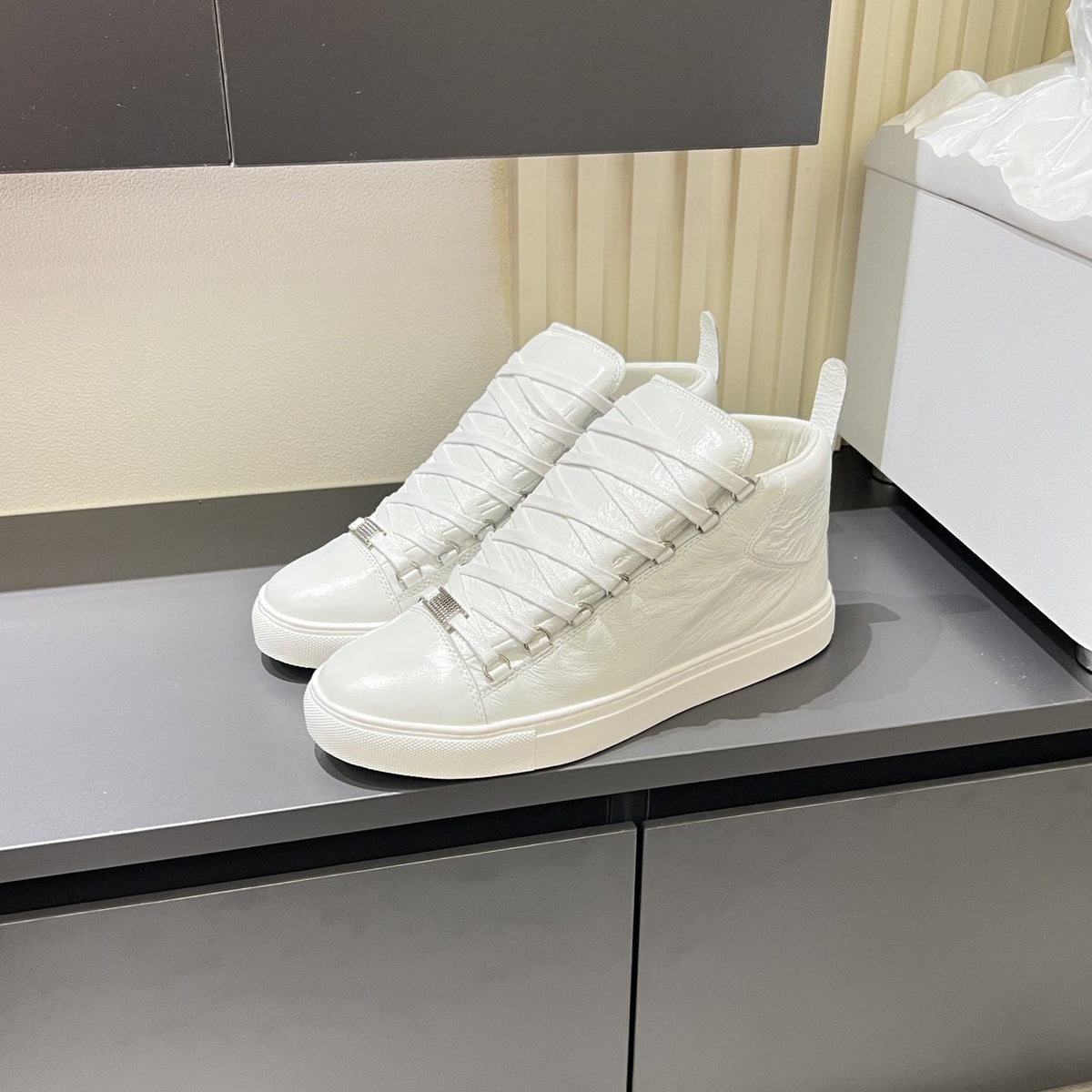 Balenciaga High-Top Lace-Up Sneakers — side