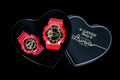 Casio Red Black Gold Dial Couple Watch Set — hero