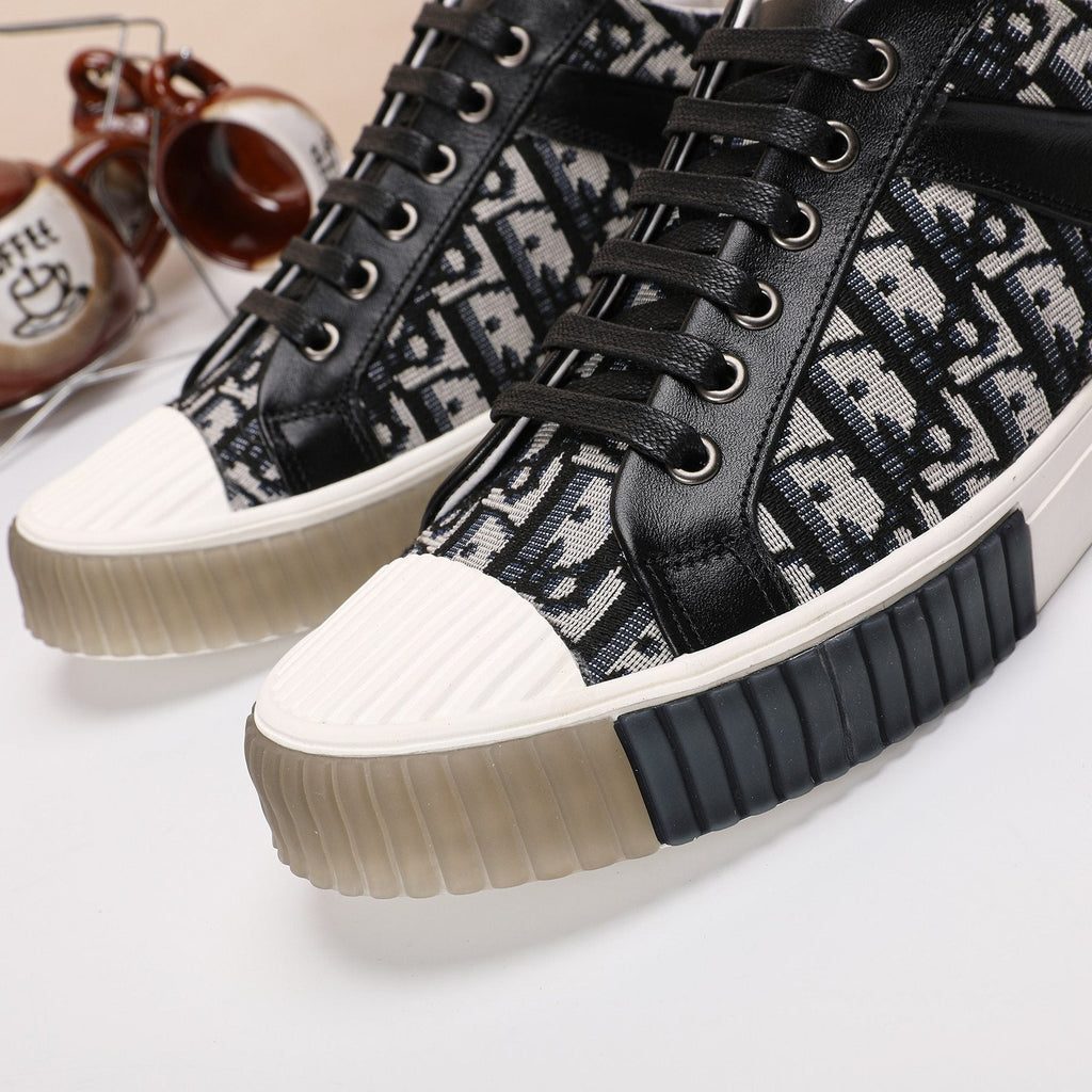 Dior Patterned High-Top Sneakers — detail