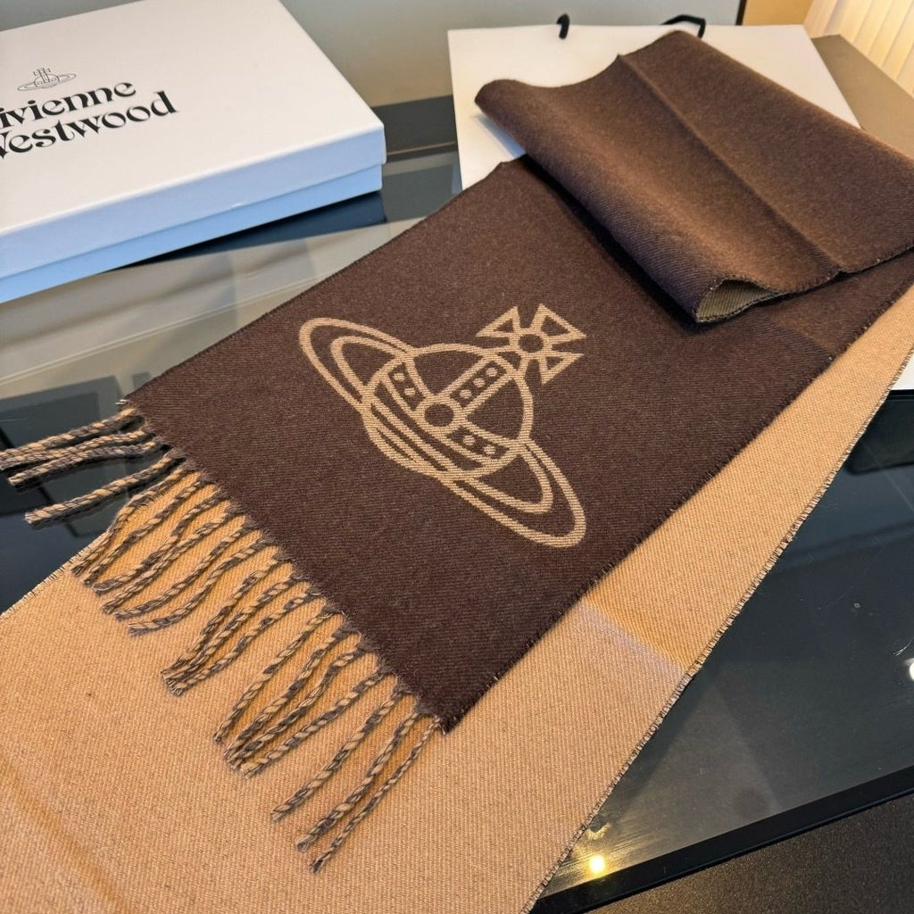 Vivienne Westwood Orb Fringed Scarf — side