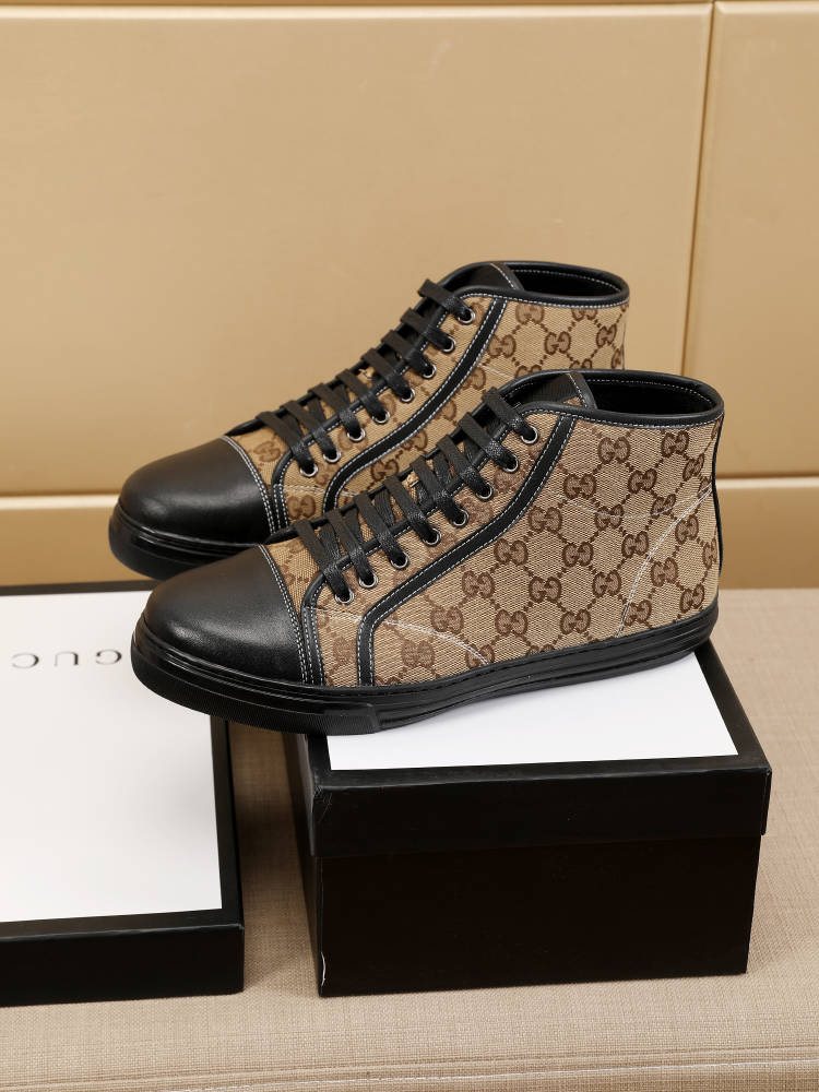 Gucci Monogram High-Top Sneakers — front