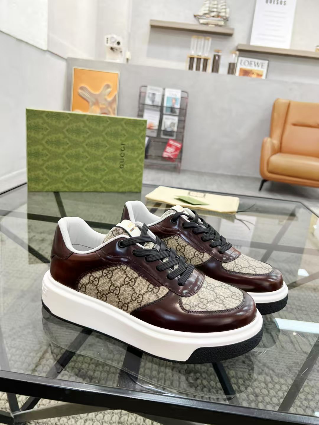 Gucci Platform Low-Top Sneakers — front