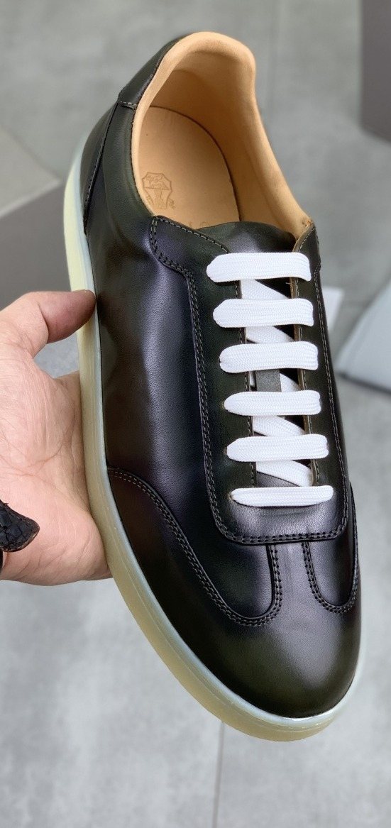 微商相册测试鞋子-Brunello Cucinelli Leather Low-Top Sneakers — hero