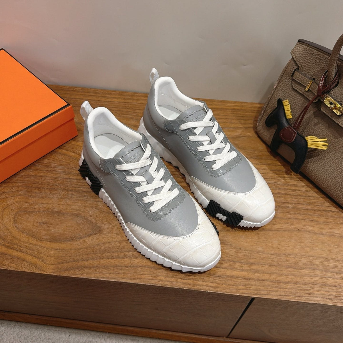 Hermès Lace-Up Sneakers — front
