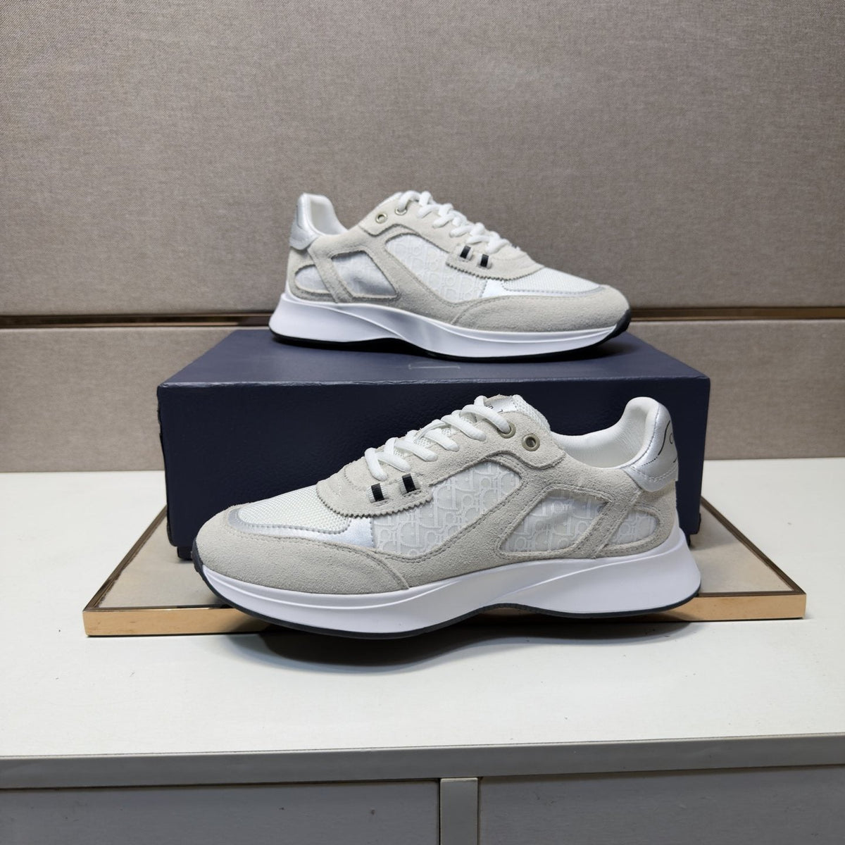 Dior Paneled Low-Top Sneakers — front