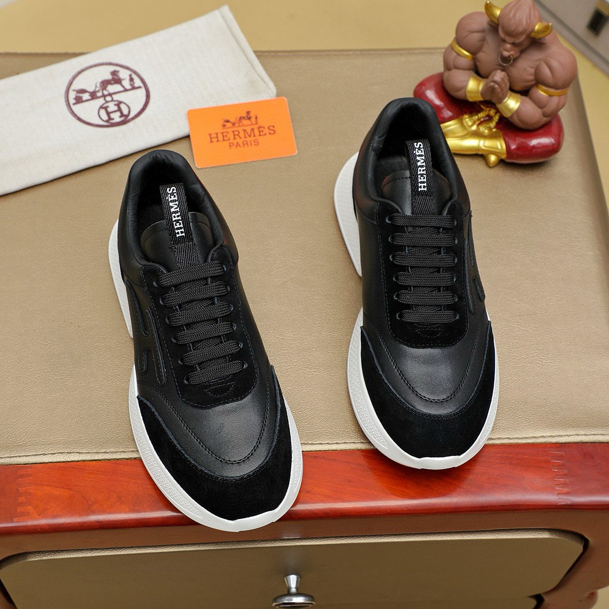 Hermès Color-Block Low-Top Sneakers — front