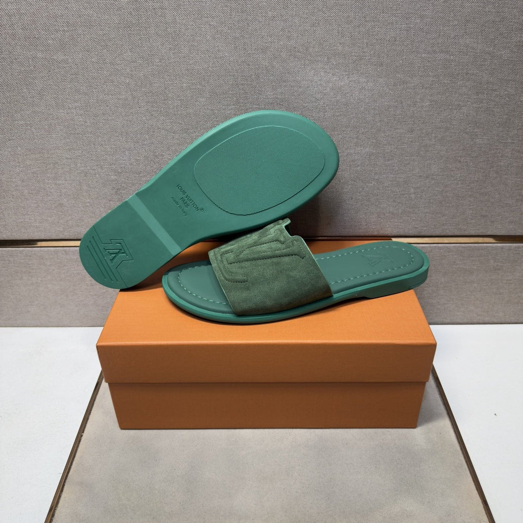Louis Vuitton Embossed Strap Slide Sandals — side