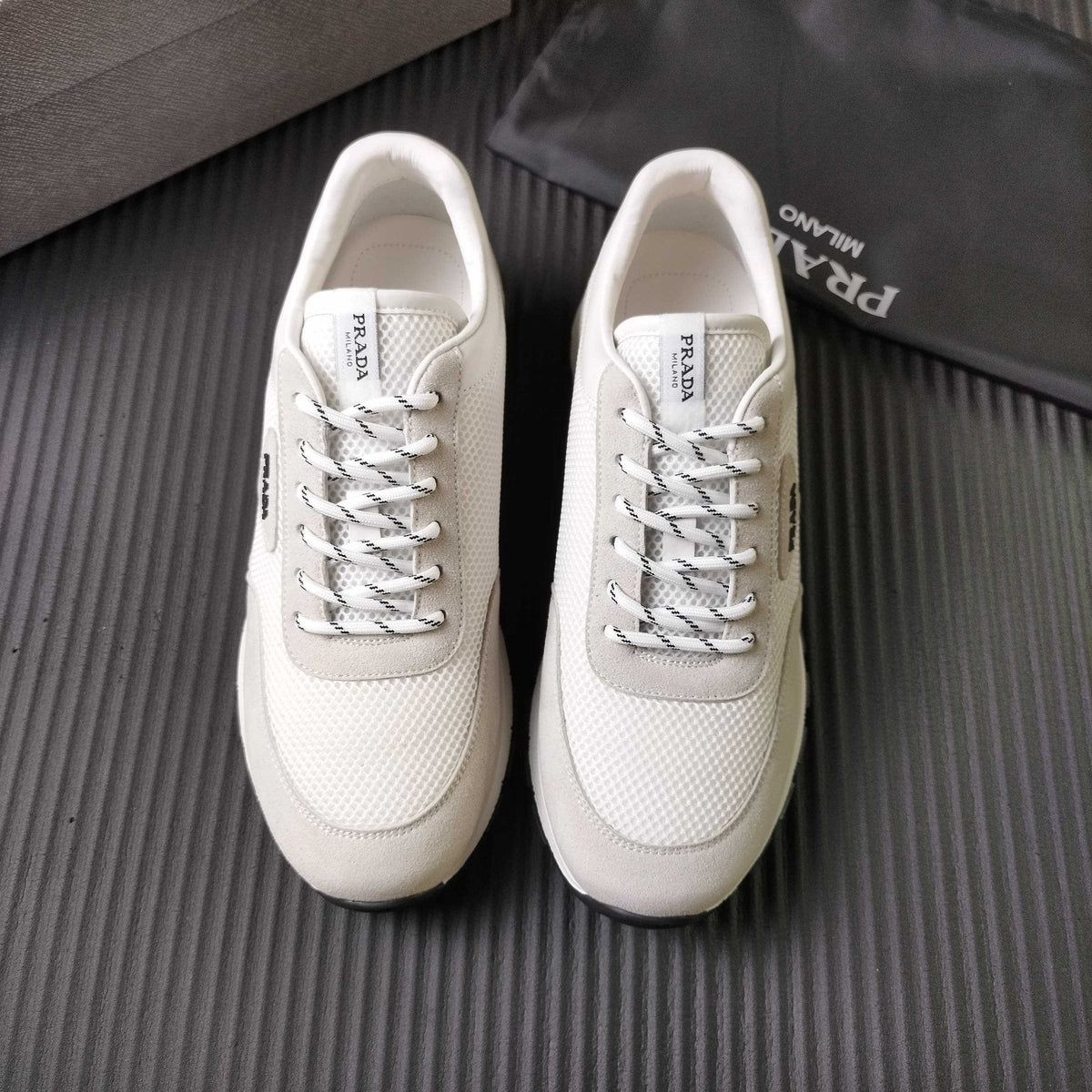 Prada Mesh Low-Top Sneakers — front