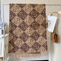 Loop-Motif Fringed Scarf — hero