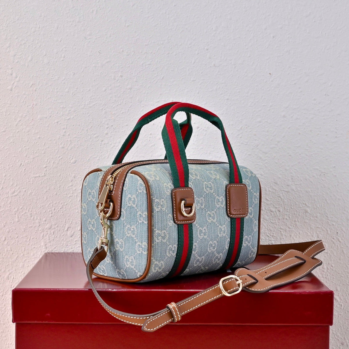 Gucci Ophidia Denim Web Pillow Bag – 859975